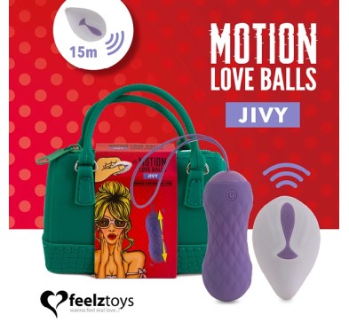 Zdalnie sterowane jajeczko wibrujące - FeelzToys Motion Love Balls Jivy